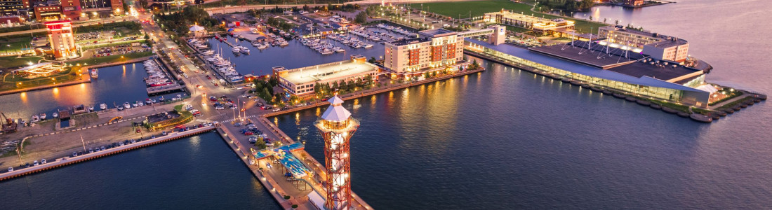 Bayfront Aerial at Sunset given with permission from photog Patrick Grab resize